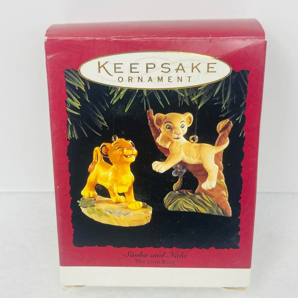 Hallmark Keepsake Ornament 1994 Disney The Lion King Simba and Nala Set of 2